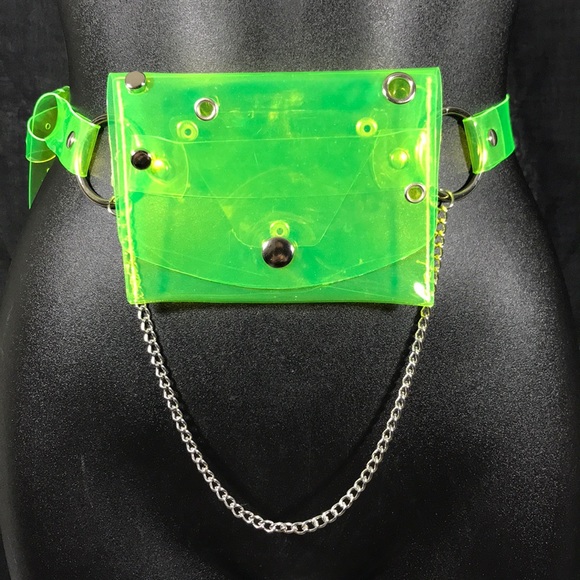 Mini Transparent Chain Belt Fanny Waist Coin Bag - Picture 2 of 8